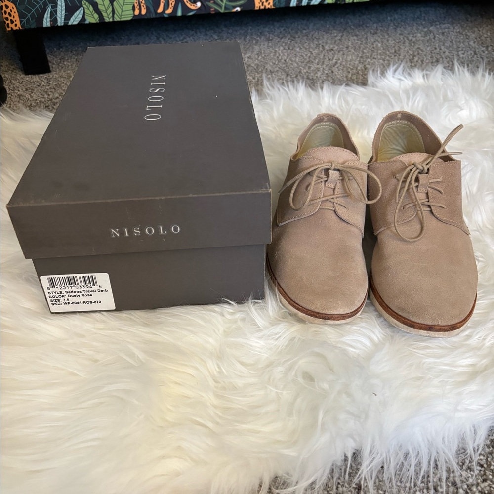 Nisolo Sedona Travel Derby Shoes size 7.5